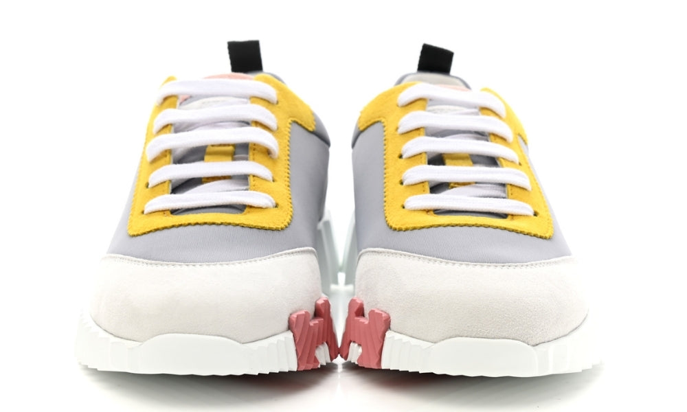 Hermes Technical Canvas Suede Goatskin Bouncing  "Gris Multicolor"